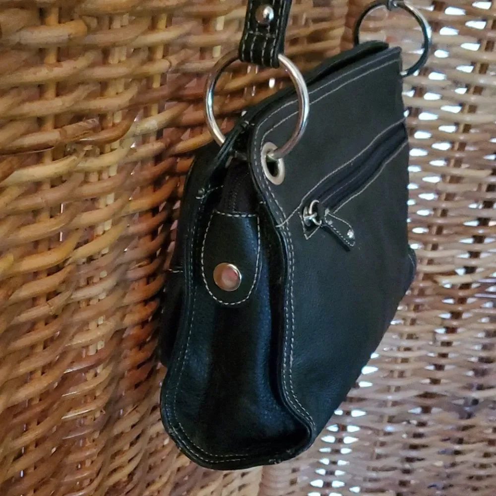 Tignanello Black Leather Purse